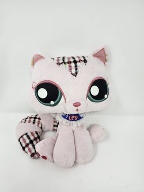 LPS Pink Plush Cat Toy - Littlest Pet Shop